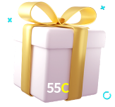 Receba seus bônus de boas-vindas no 55C